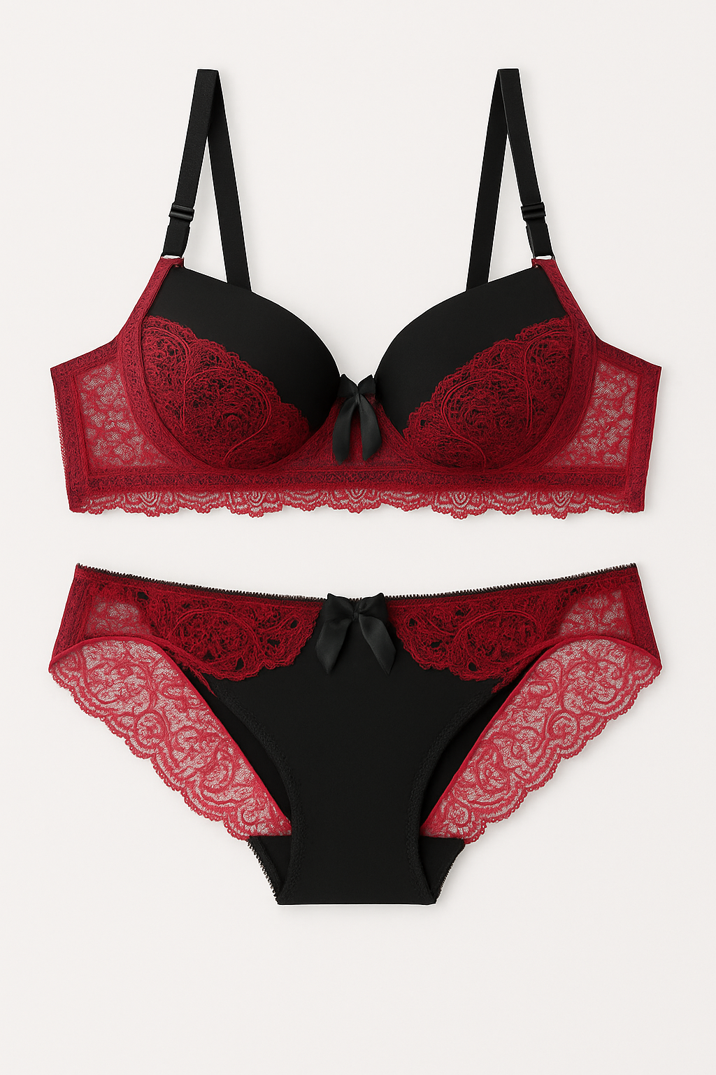 Sensual Red Lace Lingerie Set