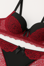 Sensual Red Lace Lingerie Set